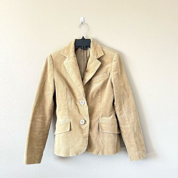 Zara Tan Corduroy Blazer Jacket - Picture 1 of 5